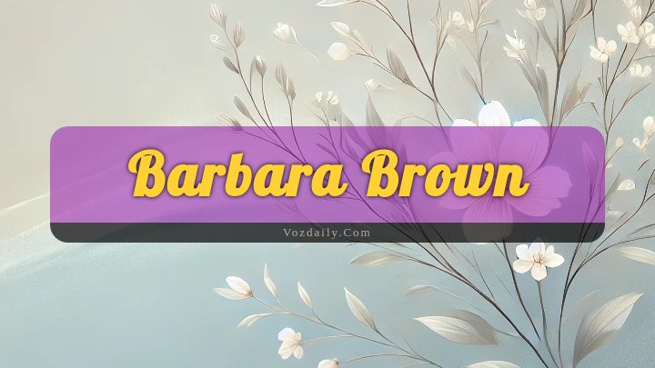 Obituary Reference Image of Barbara Brown