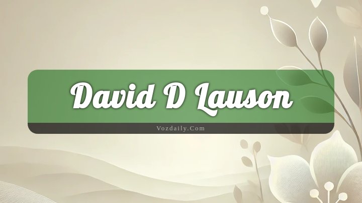 Obituary Reference Image of David D Lauson