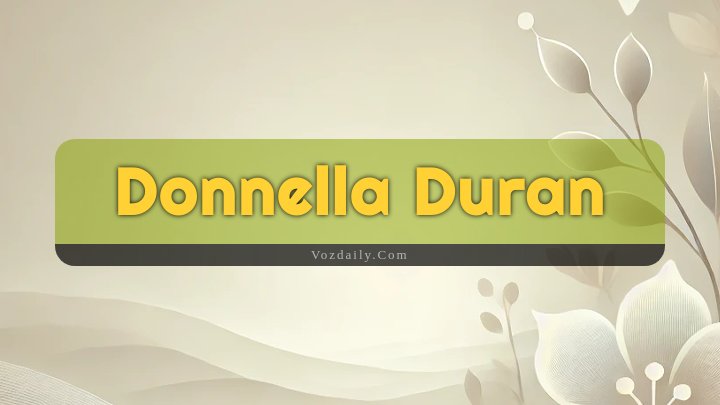 Obituary Reference Image of Donnella Duran