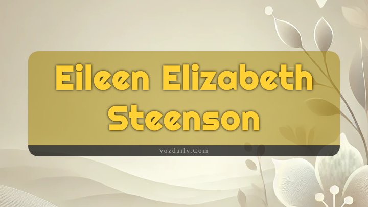 Obituary Reference Image of Eileen Elizabeth Steenson