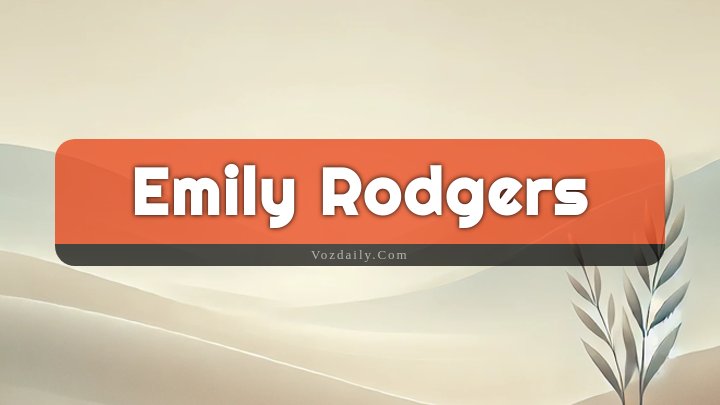 Obituary Reference Image of Emily Rodgers