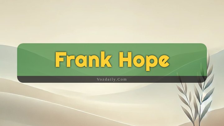 Obituary Reference Image of Frank Hope