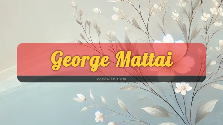 Obituary Reference Image of George Mattai