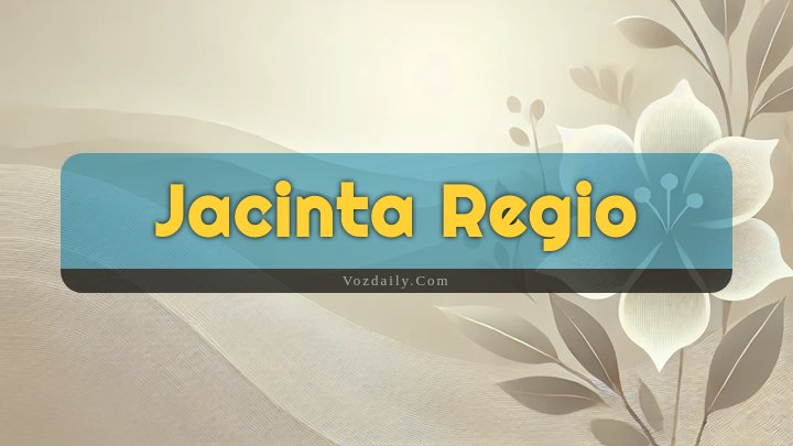 Obituary Reference Image of Jacinta Regio