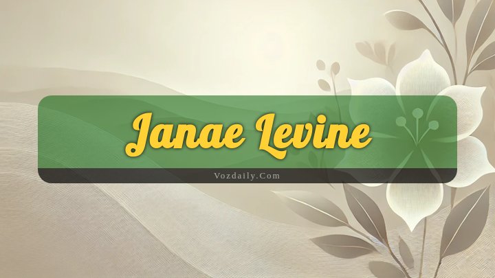 Obituary Reference Image of Janae Levine