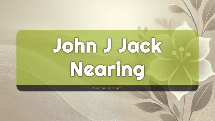 Obituary Reference Image of John J Jack Nearing