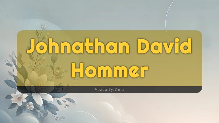 Obituary Reference Image of Johnathan David Hommer