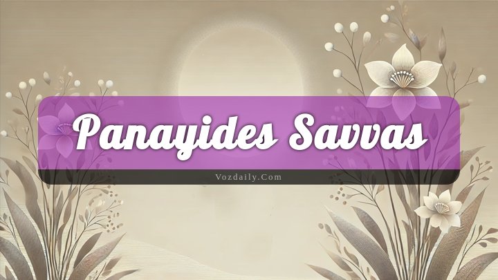 Obituary Reference Image of Panayides Savvas