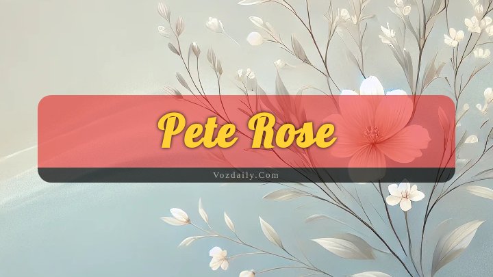 Obituary Reference Image of Pete Rose