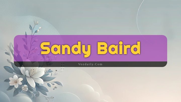 Obituary Reference Image of Sandy Baird