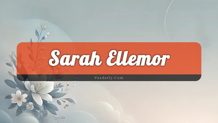 Obituary Reference Image of Sarah Ellemor